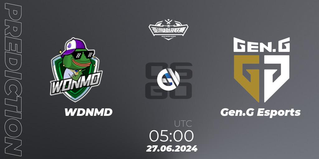 Prognose für das Spiel WDNMD VS Gen.G Esports. 27.06.2024 at 05:00. Counter-Strike (CS2) - Asian Super League Season 4: Preliminary Stage