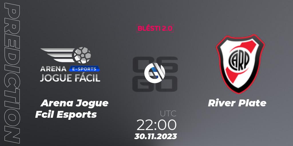 Prognose für das Spiel Arena Jogue Fácil Esports VS River Plate. 30.11.23. CS2 (CS:GO) - BLÉSTI 2.0