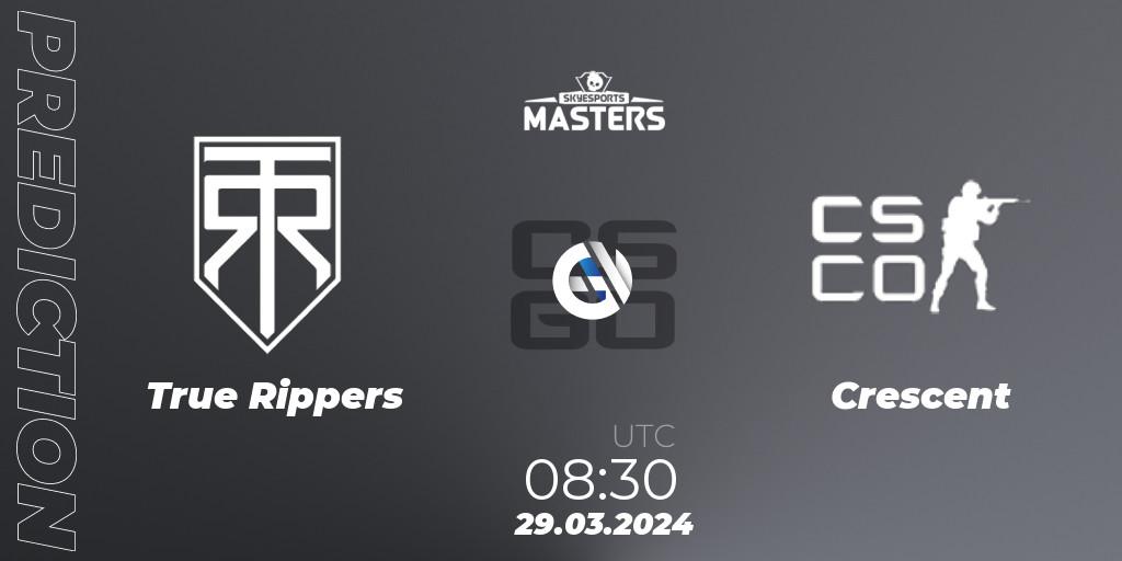 Prognose für das Spiel True Rippers VS Crescent. 29.03.24. CS2 (CS:GO) - Skyesports Masters 2024: Indian Qualifier