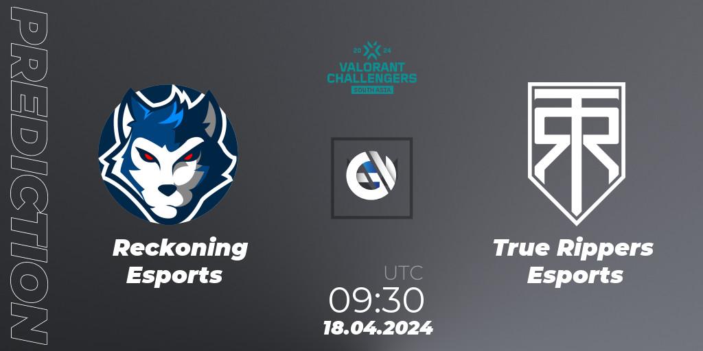 Prognose für das Spiel Reckoning Esports VS True Rippers Esports. 18.04.24. VALORANT - VALORANT Challengers 2024 South Asia: Split 1 - Cup 2