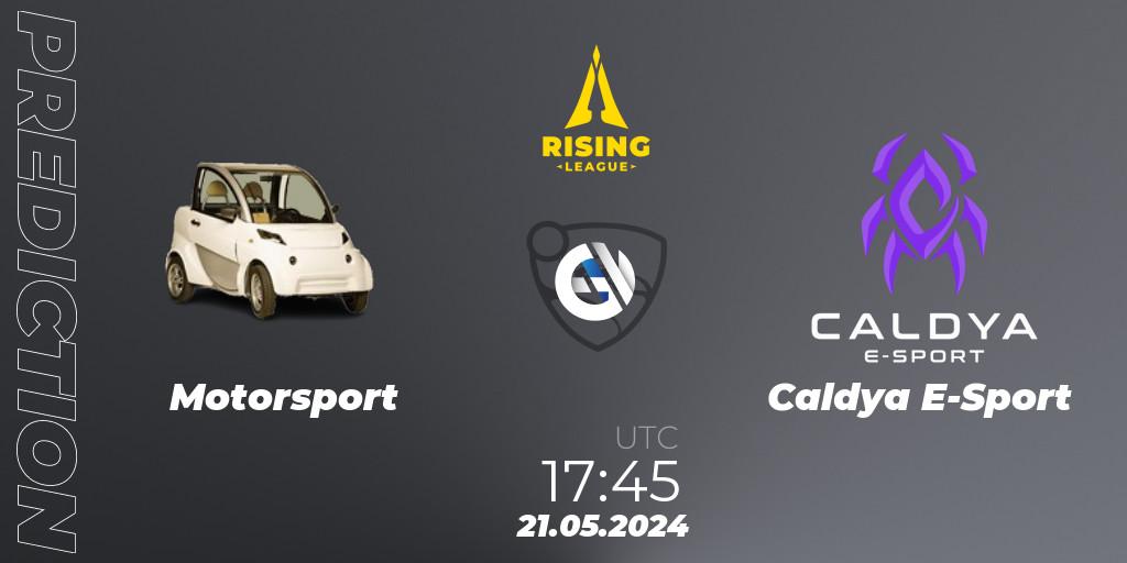 Prognose für das Spiel Motorsport VS Caldya E-Sport. 21.05.2024 at 17:45. Rocket League - Rising League 2024 — Split 1 — Main Event