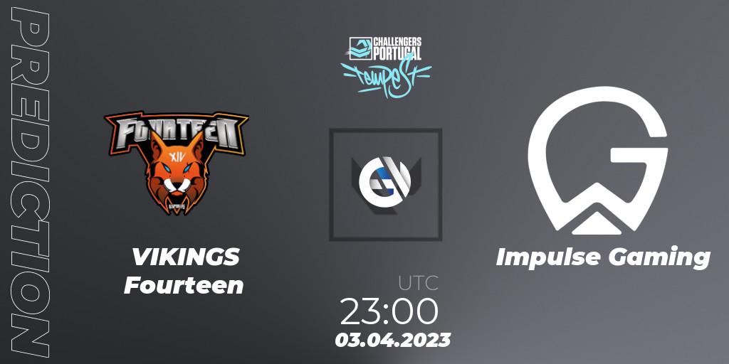 Prognose für das Spiel VIKINGS Fourteen VS Impulse Gaming. 03.04.23. VALORANT - VALORANT Challengers 2023 Portugal: Tempest Split 2