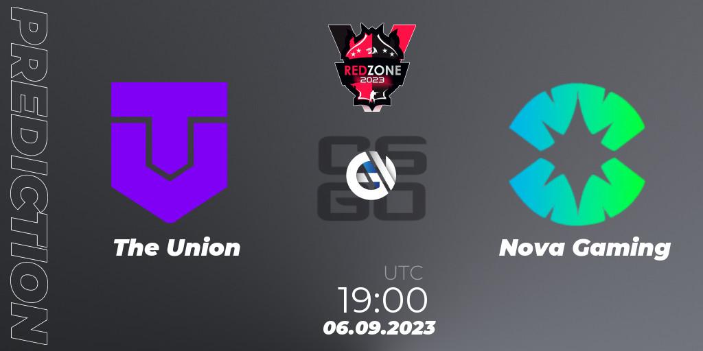 Prognose für das Spiel The Union VS Nova Gaming. 06.09.2023 at 19:00. Counter-Strike (CS2) - RedZone PRO League 2023 Season 6