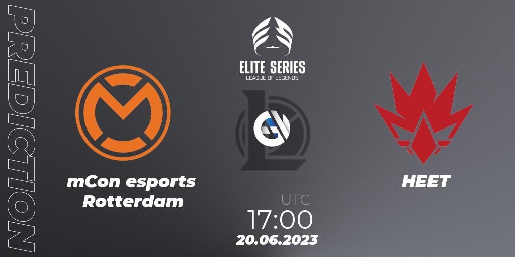 Prognose für das Spiel mCon esports Rotterdam VS HEET. 20.06.23. LoL - Elite Series Summer 2023