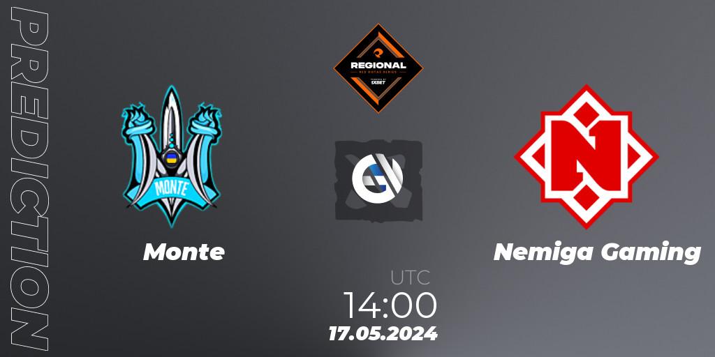 Prognose für das Spiel Monte VS Nemiga Gaming. 17.05.2024 at 14:20. Dota 2 - RES Regional Series: EU #2