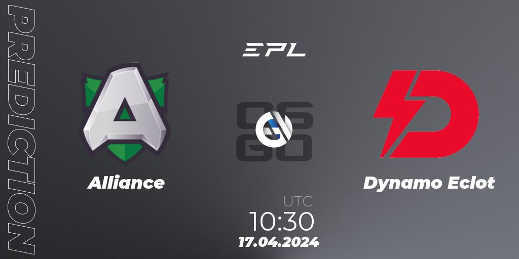 Prognose für das Spiel Alliance VS Dynamo Eclot. 17.04.24. CS2 (CS:GO) - European Pro League Season 15