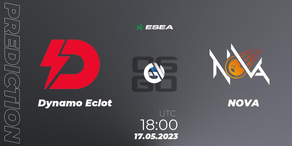 Prognose für das Spiel Dynamo Eclot VS NOVA. 18.05.23. CS2 (CS:GO) - ESEA Season 45: Advanced Division - Europe