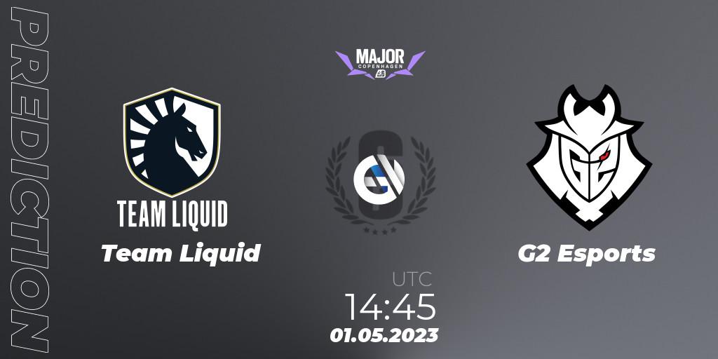 Prognose für das Spiel Team Liquid VS G2 Esports. 01.05.23. Rainbow Six - BLAST R6 Major Copenhagen 2023