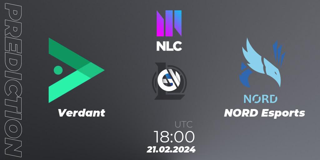 Prognose für das Spiel Verdant VS NORD Esports. 21.02.24. LoL - NLC 1st Division Spring 2024