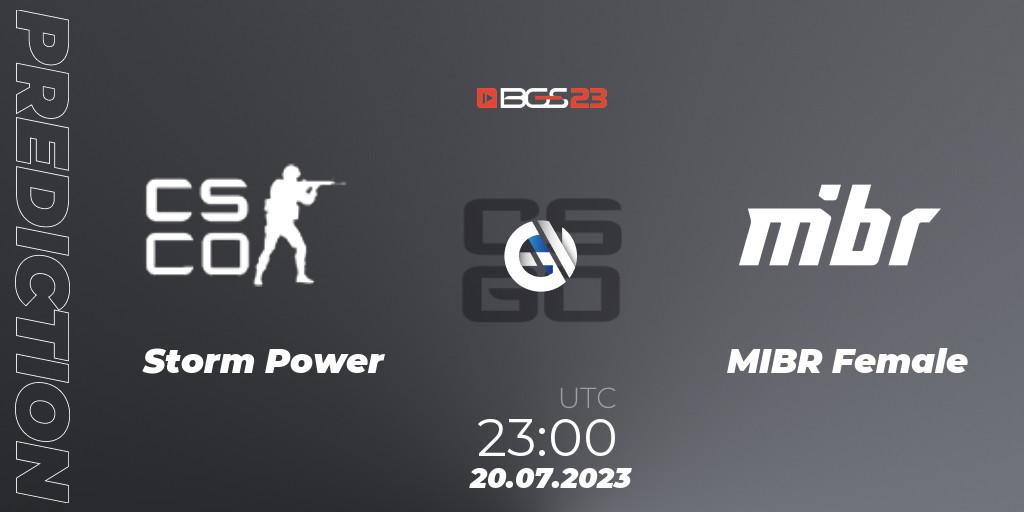 Prognose für das Spiel Storm Power VS MIBR Female. 20.07.2023 at 23:00. Counter-Strike (CS2) - BGS Esports 2023 Female: Online Stage