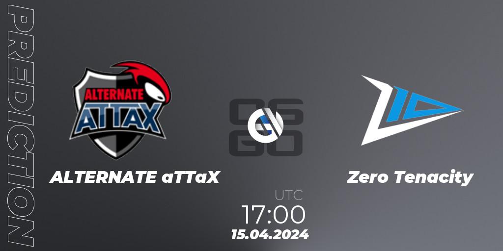 Prognose für das Spiel ALTERNATE aTTaX VS Zero Tenacity. 15.04.24. CS2 (CS:GO) - CCT Season 2 Europe Series 1 Closed Qualifier