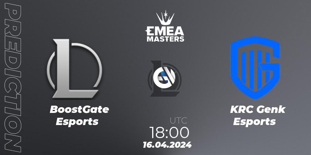 Prognose für das Spiel BoostGate Esports VS KRC Genk Esports. 16.04.24. LoL - EMEA Masters Spring 2024 - Play-In