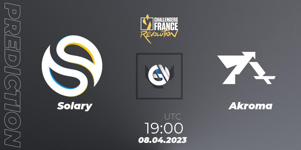 Prognose für das Spiel Solary VS Akroma. 08.04.2023 at 19:00. VALORANT - VALORANT Challengers France: Revolution Split 2 - Regular Season