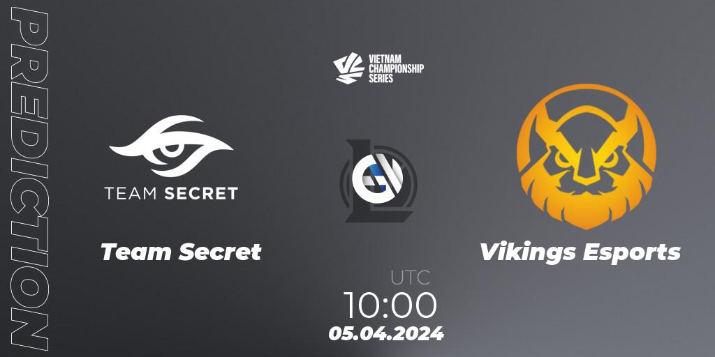 Prognose für das Spiel Team Secret VS Vikings Esports. 05.04.24. LoL - VCS 2024 Dawn Playoffs