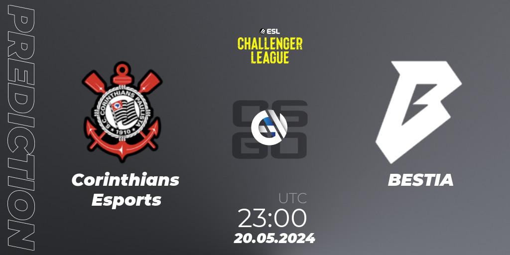 Prognose für das Spiel Corinthians Esports VS BESTIA. 20.05.2024 at 23:15. Counter-Strike (CS2) - ESL Challenger League Season 47: South America