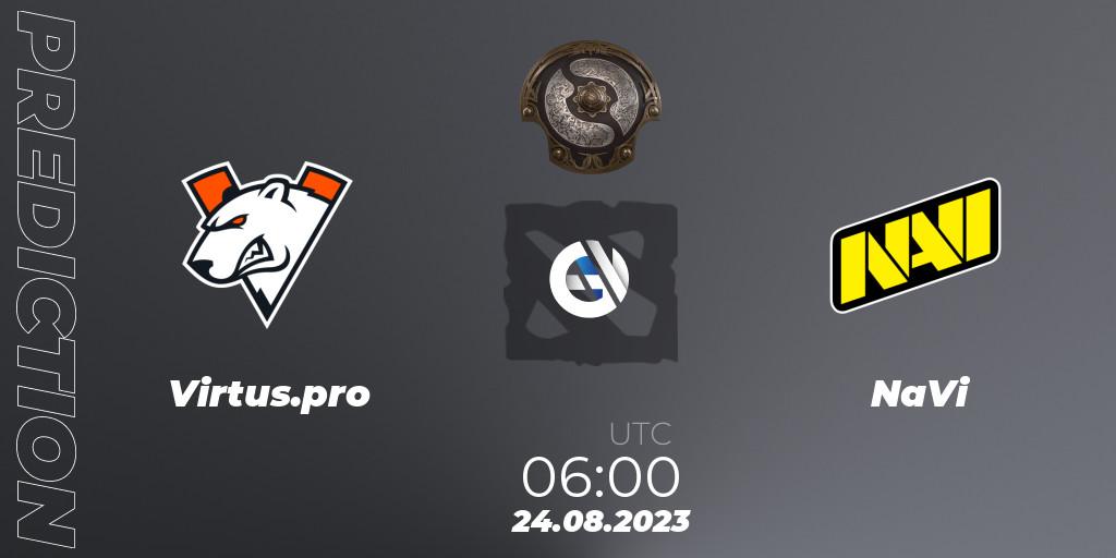 Prognose für das Spiel Virtus.pro VS NaVi. 24.08.23. Dota 2 - The International 2023 - Eastern Europe Qualifier