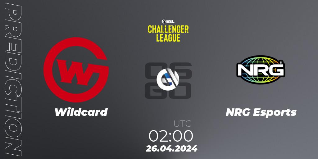 Prognose für das Spiel Wildcard VS NRG Esports. 26.04.24. CS2 (CS:GO) - ESL Challenger League Season 47: North America