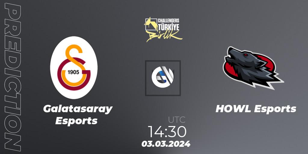 Prognose für das Spiel Galatasaray Esports VS HOWL Esports. 03.03.2024 at 14:30. VALORANT - VALORANT Challengers 2024 Turkey: Birlik Split 1