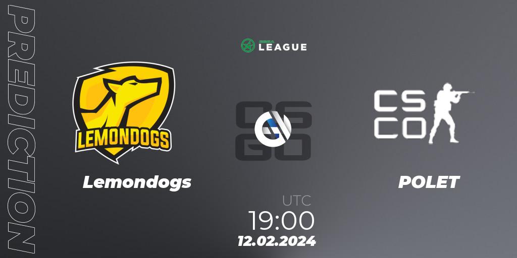 Prognose für das Spiel Lemondogs VS POLET. 12.02.24. CS2 (CS:GO) - ESEA Season 48: Advanced Division - Europe