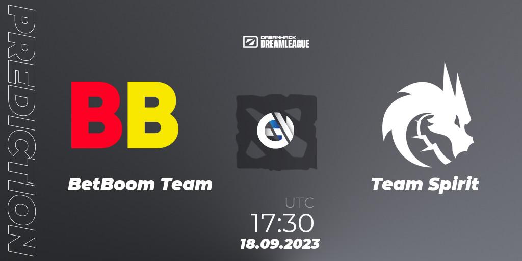 Prognose für das Spiel BetBoom Team VS Team Spirit. 18.09.2023 at 17:45. Dota 2 - DreamLeague Season 21