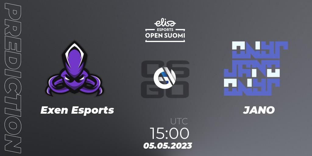 Prognose für das Spiel Exen Esports VS JANO. 05.05.2023 at 16:30. Counter-Strike (CS2) - Elisa Open Suomi Season 5