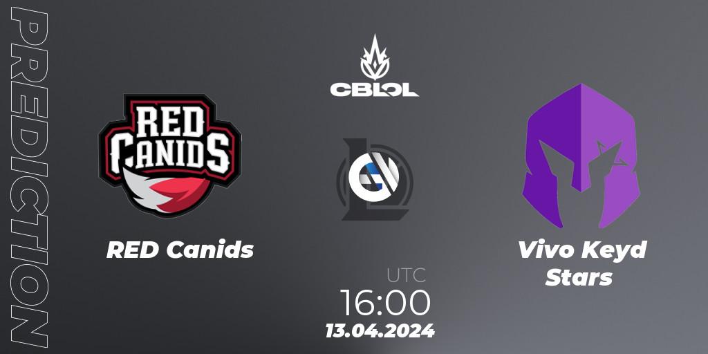 Prognose für das Spiel RED Canids VS Vivo Keyd Stars. 13.04.24. LoL - CBLOL Split 1 2024 - Playoffs