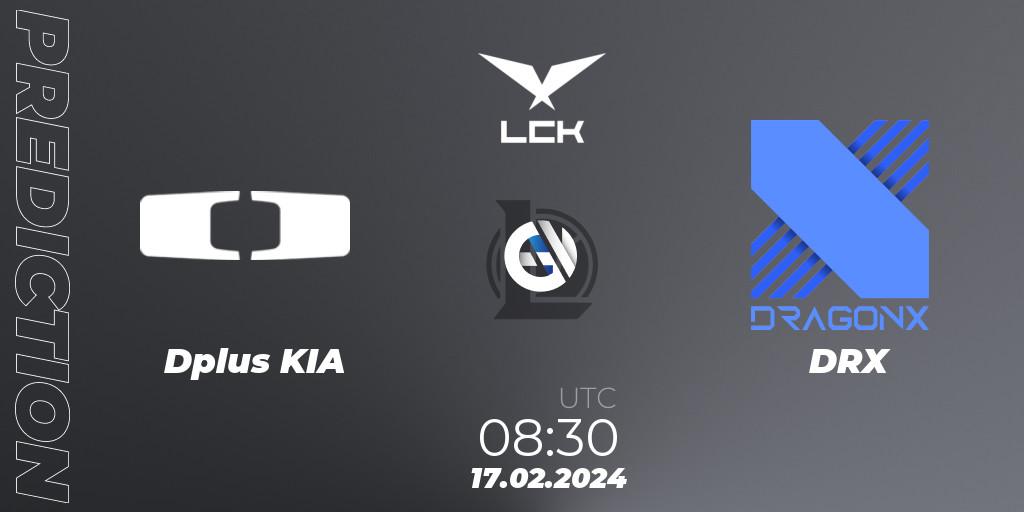 Prognose für das Spiel Dplus KIA VS DRX. 17.02.24. LoL - LCK Spring 2024 - Group Stage