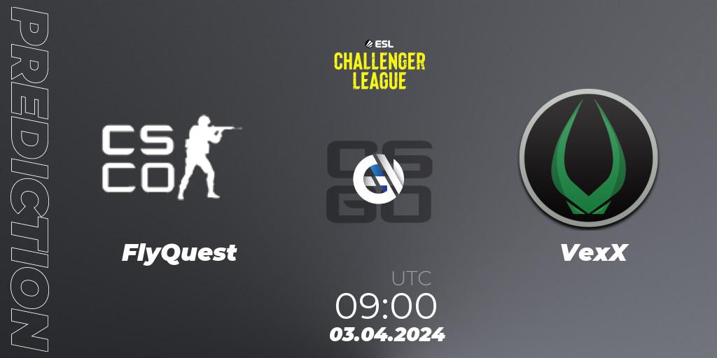 Prognose für das Spiel FlyQuest VS VexX. 03.04.24. CS2 (CS:GO) - ESL Challenger League Season 47: Oceania