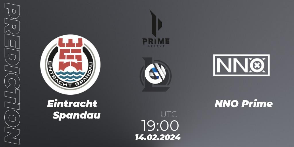 Prognose für das Spiel Eintracht Spandau VS NNO Prime. 14.02.24. LoL - Prime League Spring 2024 - Group Stage