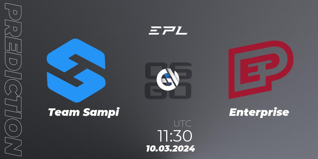 Prognose für das Spiel Team Sampi VS Enterprise. 09.03.2024 at 11:30. Counter-Strike (CS2) - European Pro League Season 14