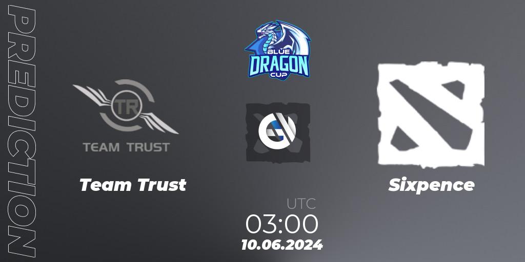 Prognose für das Spiel Team Trust VS Sixpence. 13.06.2024 at 03:00. Dota 2 - Blue Dragon Cup