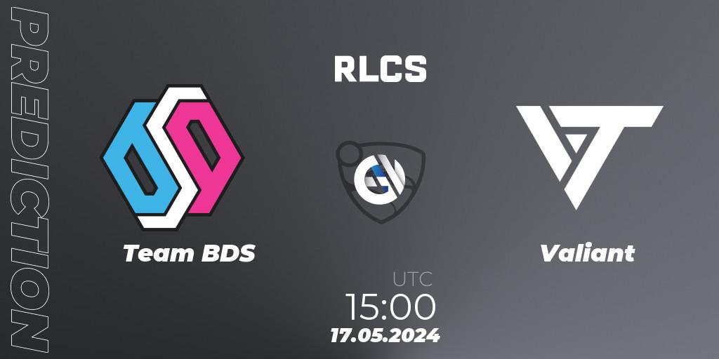 Prognose für das Spiel Team BDS VS Valiant. 17.05.2024 at 15:00. Rocket League - RLCS 2024 - Major 2: EU Open Qualifier 5