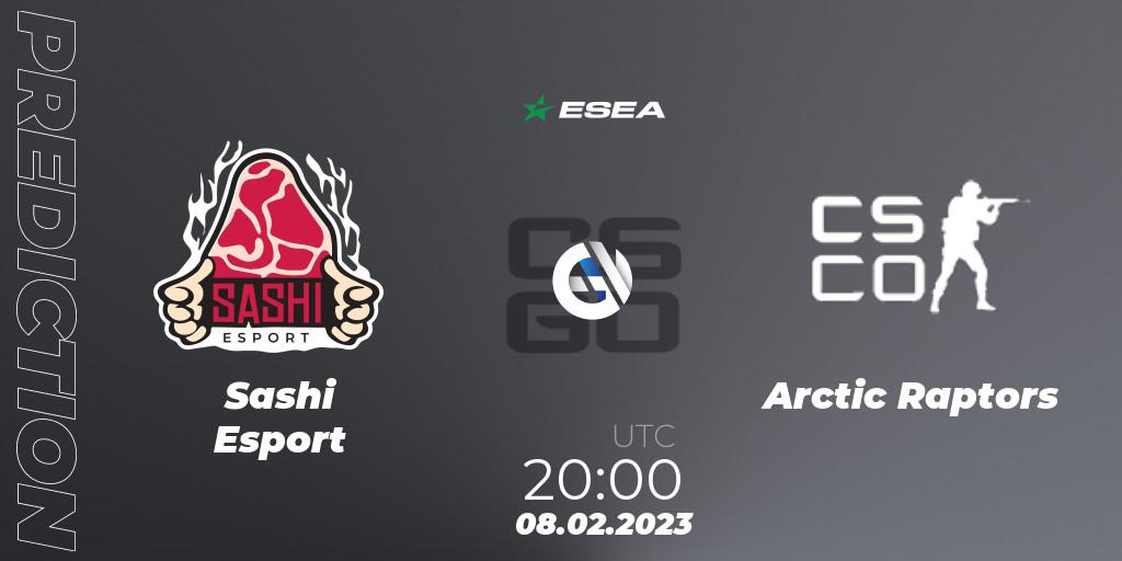 Prognose für das Spiel Sashi Esport VS Arctic Raptors. 08.02.23. CS2 (CS:GO) - ESEA Season 44: Advanced Division - Europe