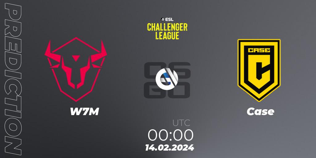 Prognose für das Spiel W7M VS Case. 14.02.24. CS2 (CS:GO) - ESL Challenger League Season 47: South America