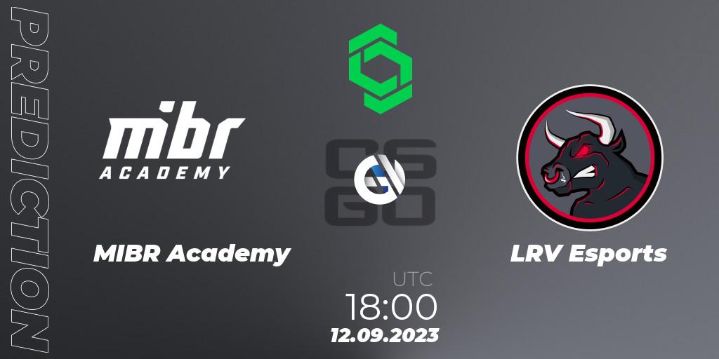 Prognose für das Spiel MIBR Academy VS LRV Esports. 12.09.23. CS2 (CS:GO) - CCT South America Series #11