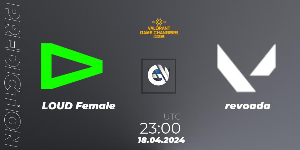 Prognose für das Spiel LOUD Female VS revoada. 18.04.24. VALORANT - VCT 2024: Game Changers Brazil Series 1