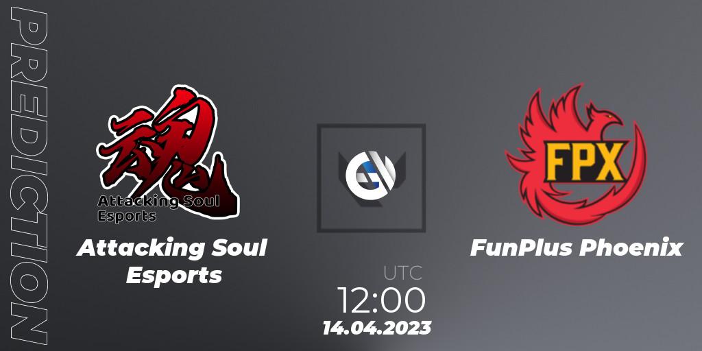 Prognose für das Spiel Attacking Soul Esports VS FunPlus Phoenix. 14.04.2023 at 12:00. VALORANT - FGC Valorant Invitational 2023: Act 1