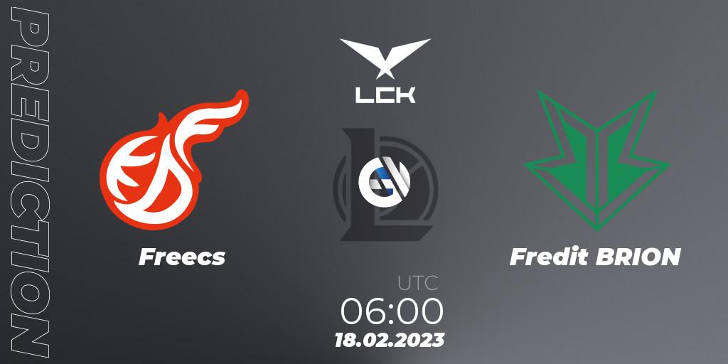 Prognose für das Spiel Freecs VS BRION. 18.02.23. LoL - LCK Spring 2023 - Group Stage