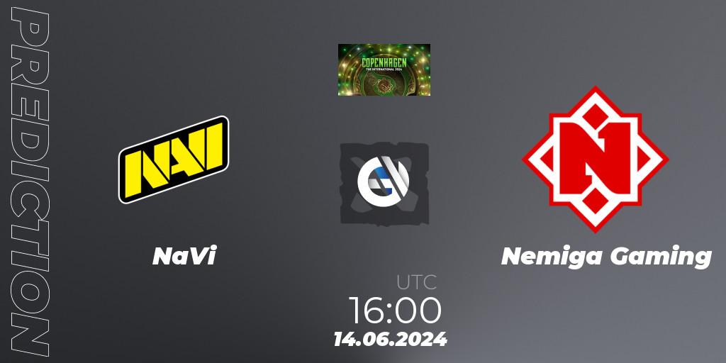 Prognose für das Spiel NaVi VS Nemiga Gaming. 14.06.2024 at 16:00. Dota 2 - The International 2024: Eastern Europe Closed Qualifier