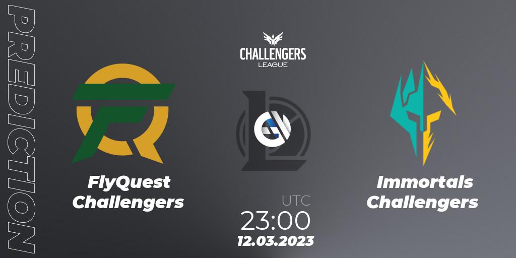 Prognose für das Spiel FlyQuest Challengers VS Immortals Challengers. 12.03.23. LoL - NACL 2023 Spring - Playoffs