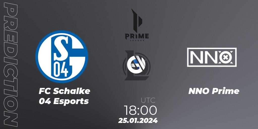 Prognose für das Spiel FC Schalke 04 Esports VS NNO Prime. 25.01.24. LoL - Prime League Spring 2024 - Group Stage