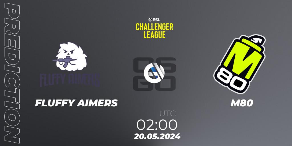 Prognose für das Spiel FLUFFY AIMERS VS M80. 20.05.2024 at 02:00. Counter-Strike (CS2) - ESL Challenger League Season 47: North America