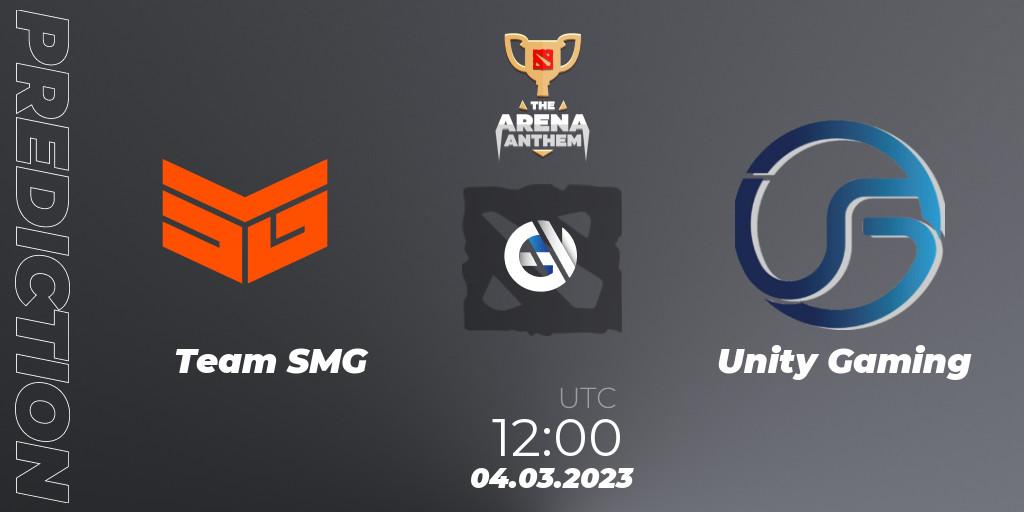 Prognose für das Spiel Team SMG VS Unity Gaming. 04.03.23. Dota 2 - The Arena Anthem