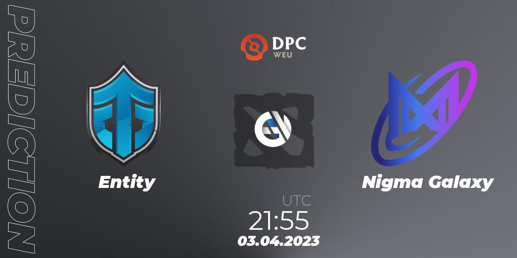 Prognose für das Spiel Entity VS Nigma Galaxy. 03.04.23. Dota 2 - DPC 2023 Tour 2: WEU Division I (Upper)