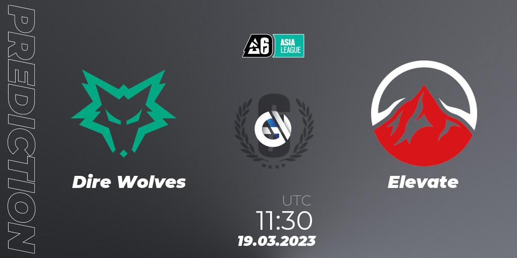 Prognose für das Spiel Dire Wolves VS Elevate. 19.03.23. Rainbow Six - SEA League 2023 - Stage 1