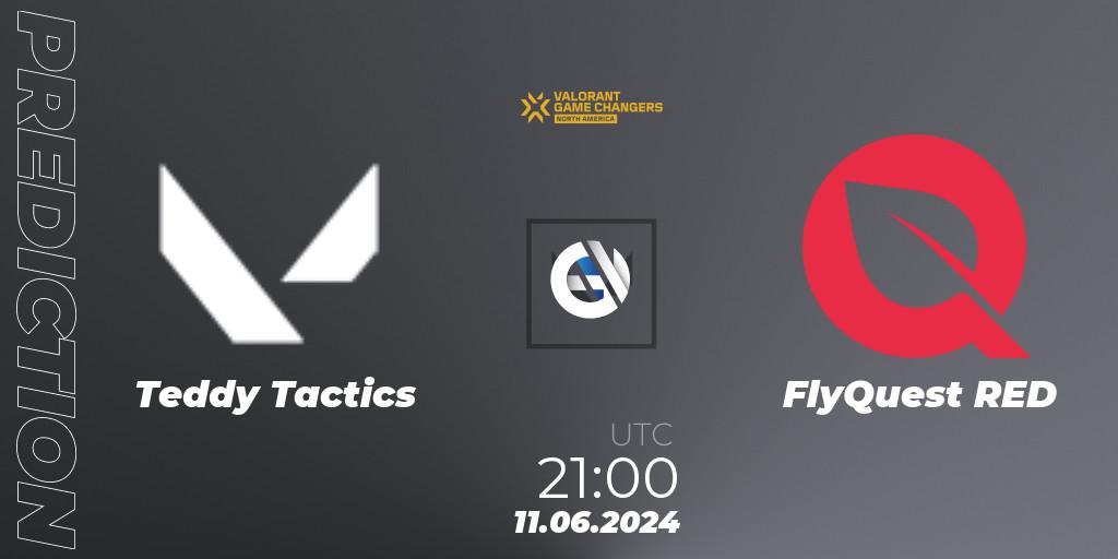 Prognose für das Spiel Teddy Tactics VS FlyQuest RED. 11.06.2024 at 21:00. VALORANT - VCT 2024: Game Changers North America Series 2