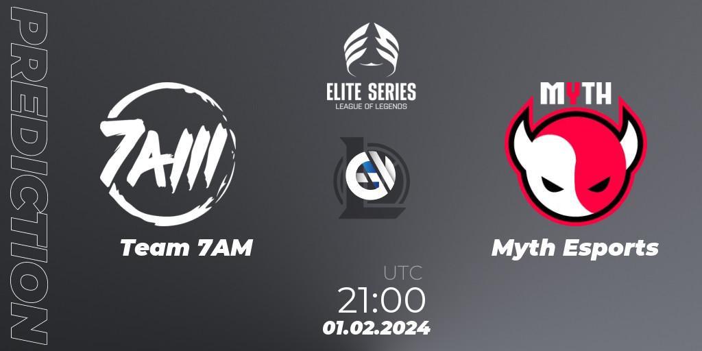 Prognose für das Spiel Team 7AM VS Myth Esports. 01.02.24. LoL - Elite Series Spring 2024
