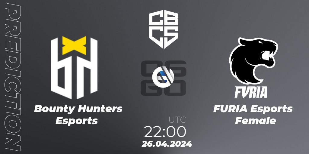Prognose für das Spiel Bounty Hunters Esports VS FURIA Esports Female. 26.04.24. CS2 (CS:GO) - CBCS Season 4: Open Qualifier #2