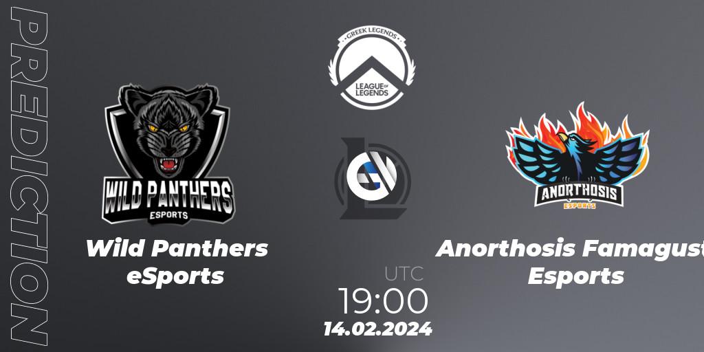 Prognose für das Spiel Wild Panthers eSports VS Anorthosis Famagusta Esports. 14.02.2024 at 19:00. LoL - GLL Spring 2024