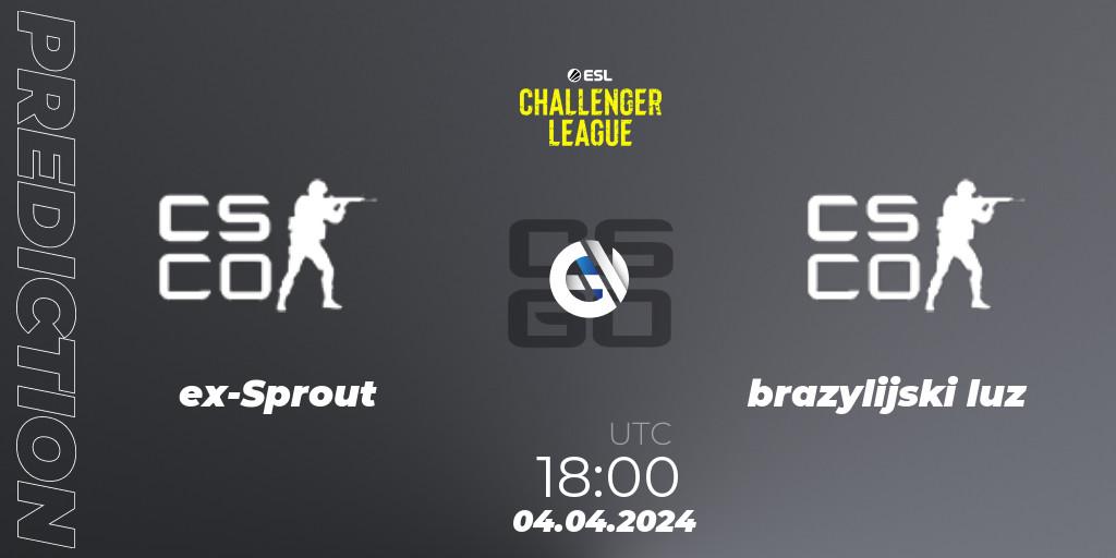 Prognose für das Spiel ex-Sprout VS brazylijski luz. 04.04.24. CS2 (CS:GO) - ESL Challenger League Season 47: Europe